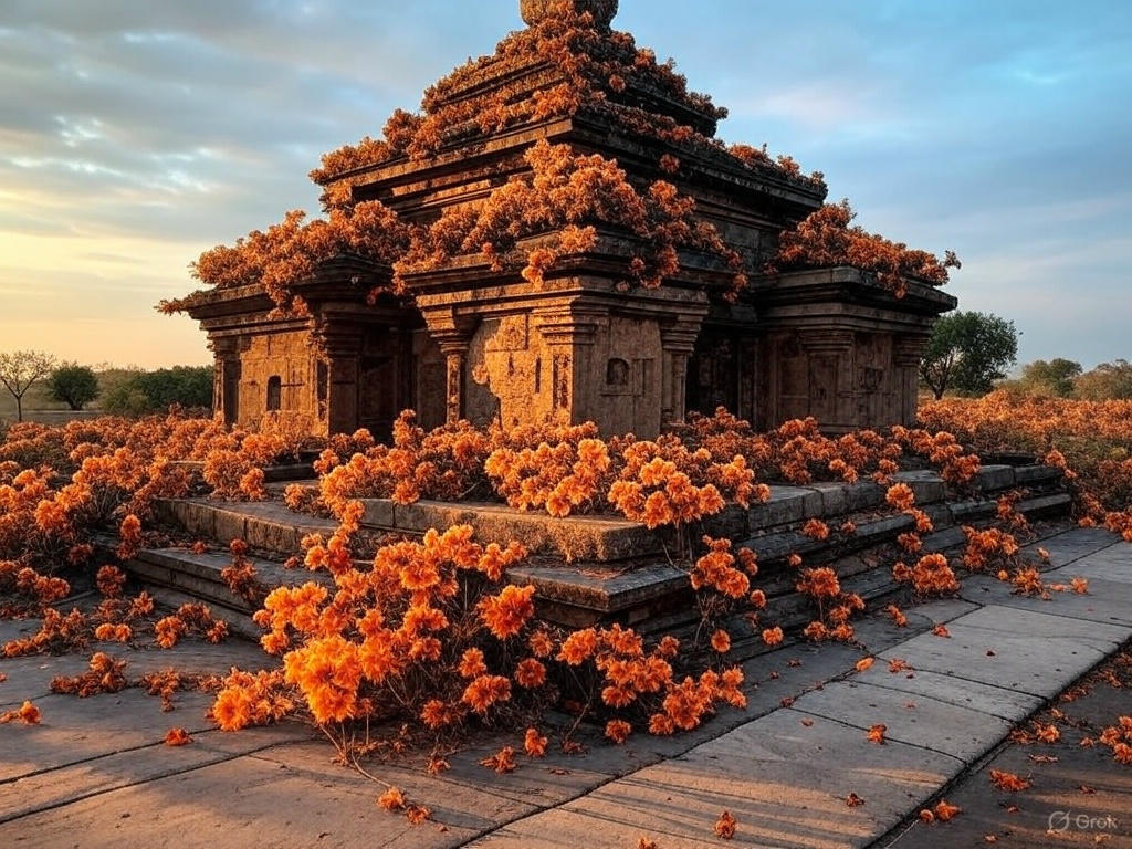 dry flowers in the temple attracts negative energy